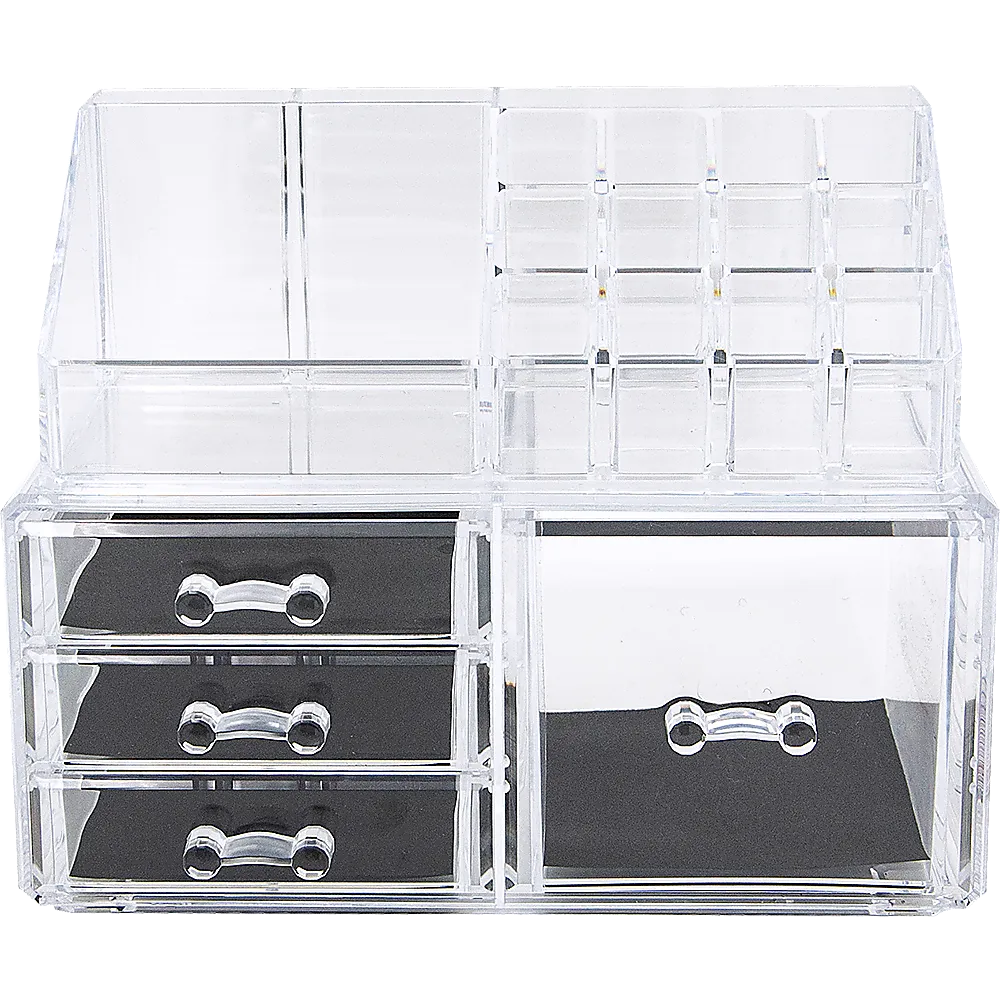 11-Drawer Clear Acrylic Cosmetic & Jewellery Organiser Set