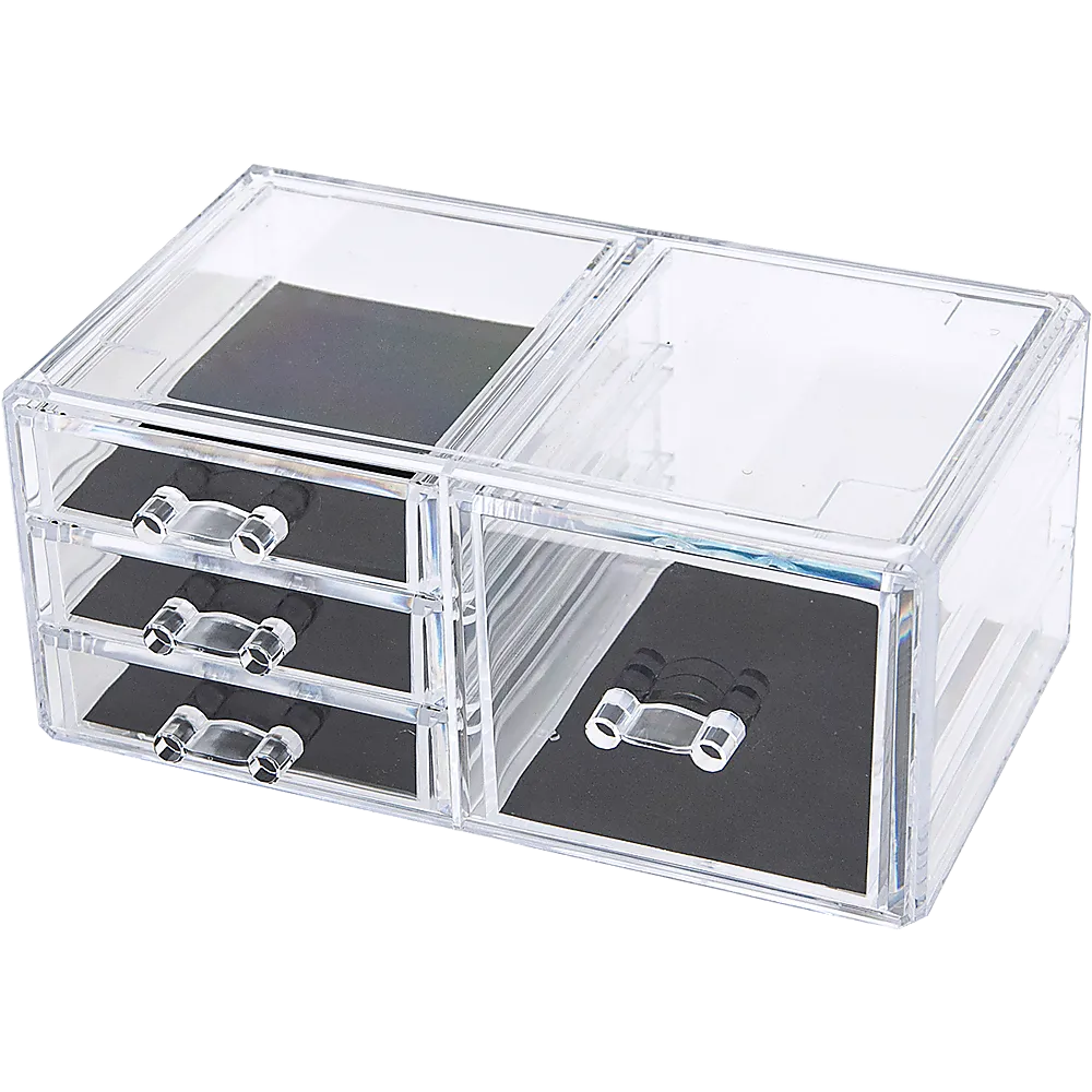 11-Drawer Clear Acrylic Cosmetic & Jewellery Organiser Set
