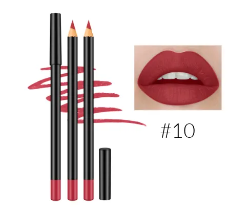 12 Shade High Pigment Matte Lip Pencils - MQO 25 pcs