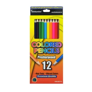 A  Homework 12 Colored Pencils