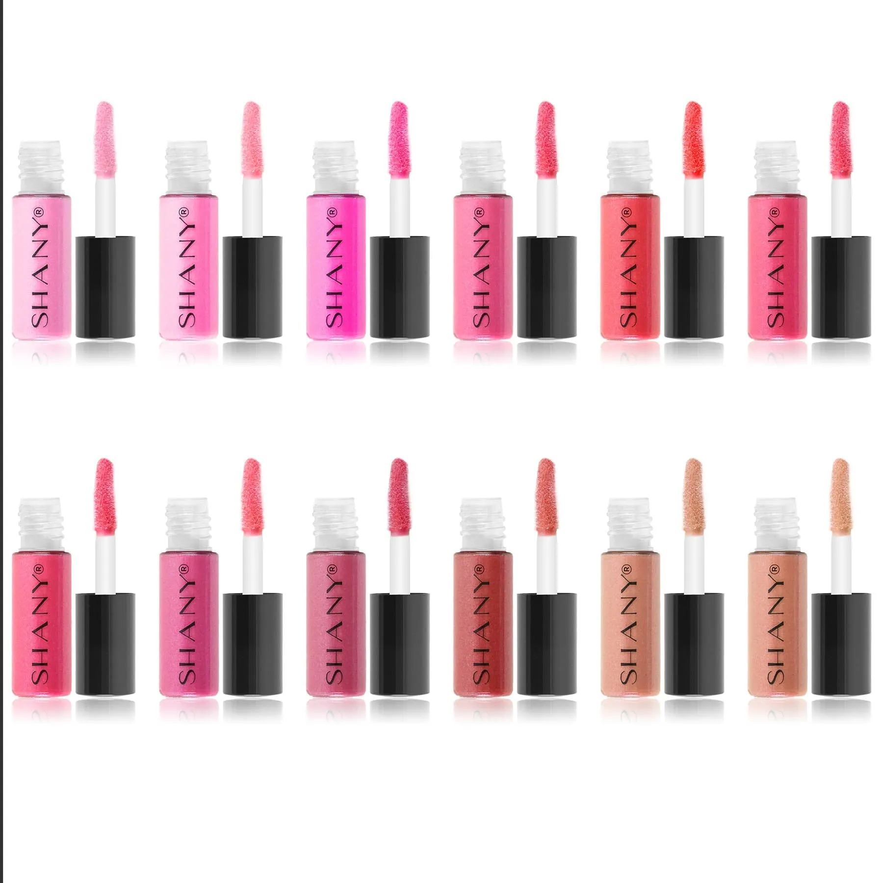 All That She Wants - Set of 12 Mini Lip Glosses with Matte, Pearl, and Shimmer Finishes