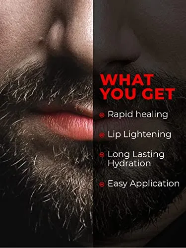 Beardo Lip Lightener, 7g | Non Tinted Lip Balm for Men | Lip Balm for Dark Lips | Lip Mask for Dry & Chapped Lips | Lip Care