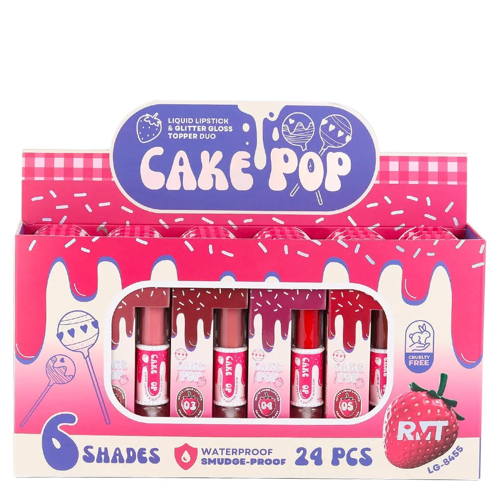 Cake Pop Duo Liquid Lipstick Glitter Glossy (24 units)