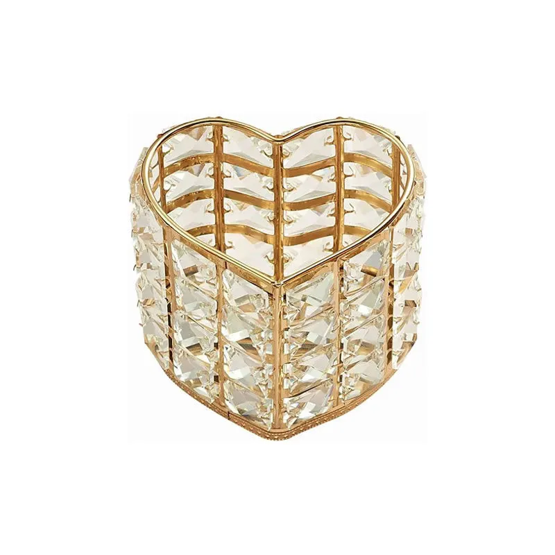 Crystal Heart Makeup Brush Holder