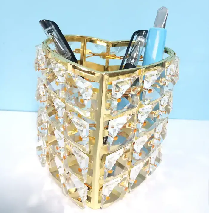 Crystal Heart Makeup Brush Holder