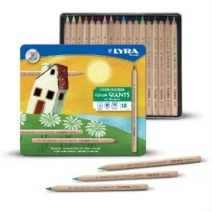 Lyra Colour Giants Pencils 18 in a tin