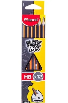 Maped Black Peps HB Pencil Box of 12pcs