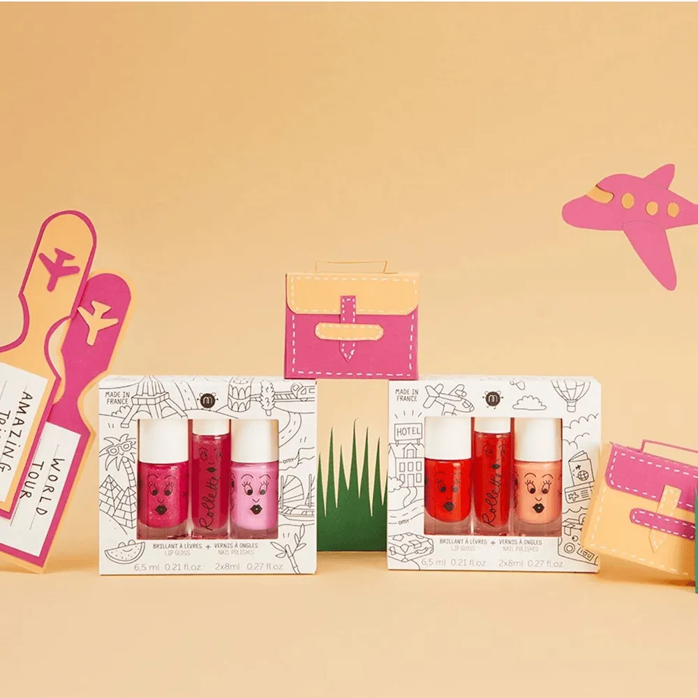 "World Tour" Nail Polish   Lip Gloss Set