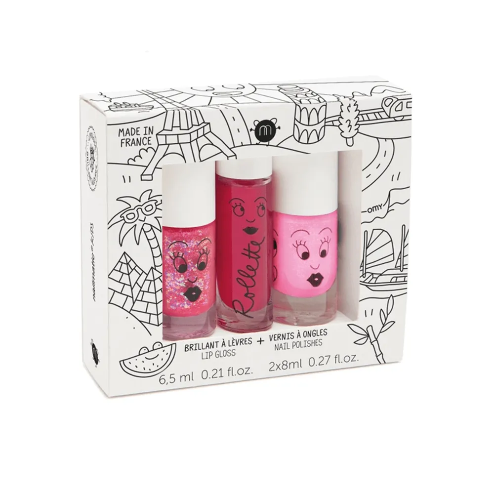 "World Tour" Nail Polish   Lip Gloss Set