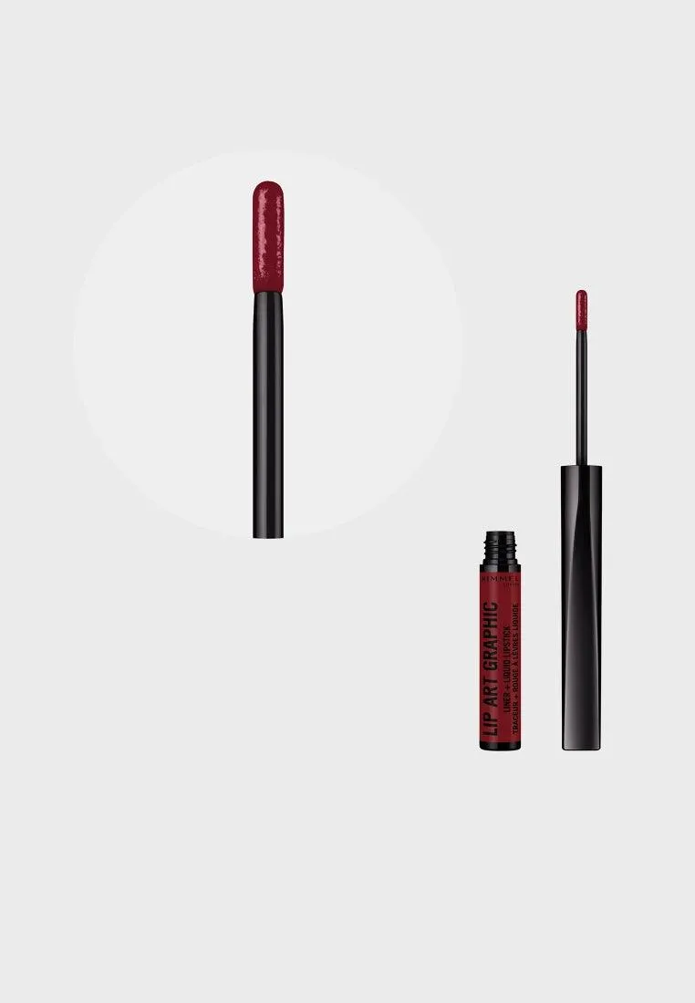 RIMMEL LONDON LIP ART GRAPHIC LINER & LIQUID LIPSTICK 810 Be Free