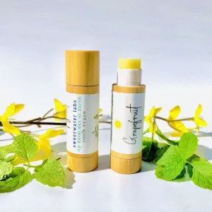 Vegan lip balm 2-pack! Non-waxy, hydrates all day. In Grapefruit, Mint   Rose Tint